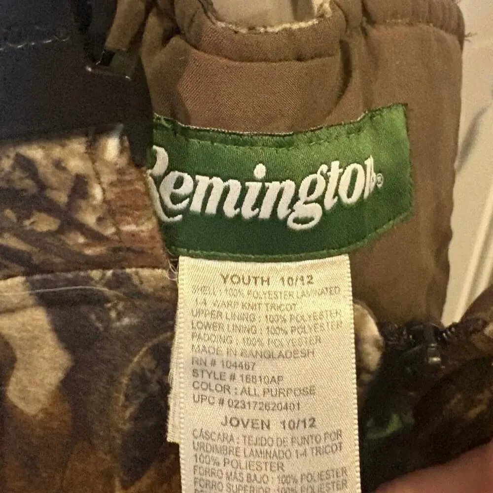 Remington Camo Overalls Size Youth‎ 10/12